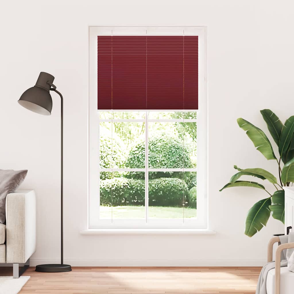 Plissé rolgordijn 110x200cm stofbreedte 109,4cm bordeauxrood is nu te koop bij PeponiXL, paradijselijk wonen!
