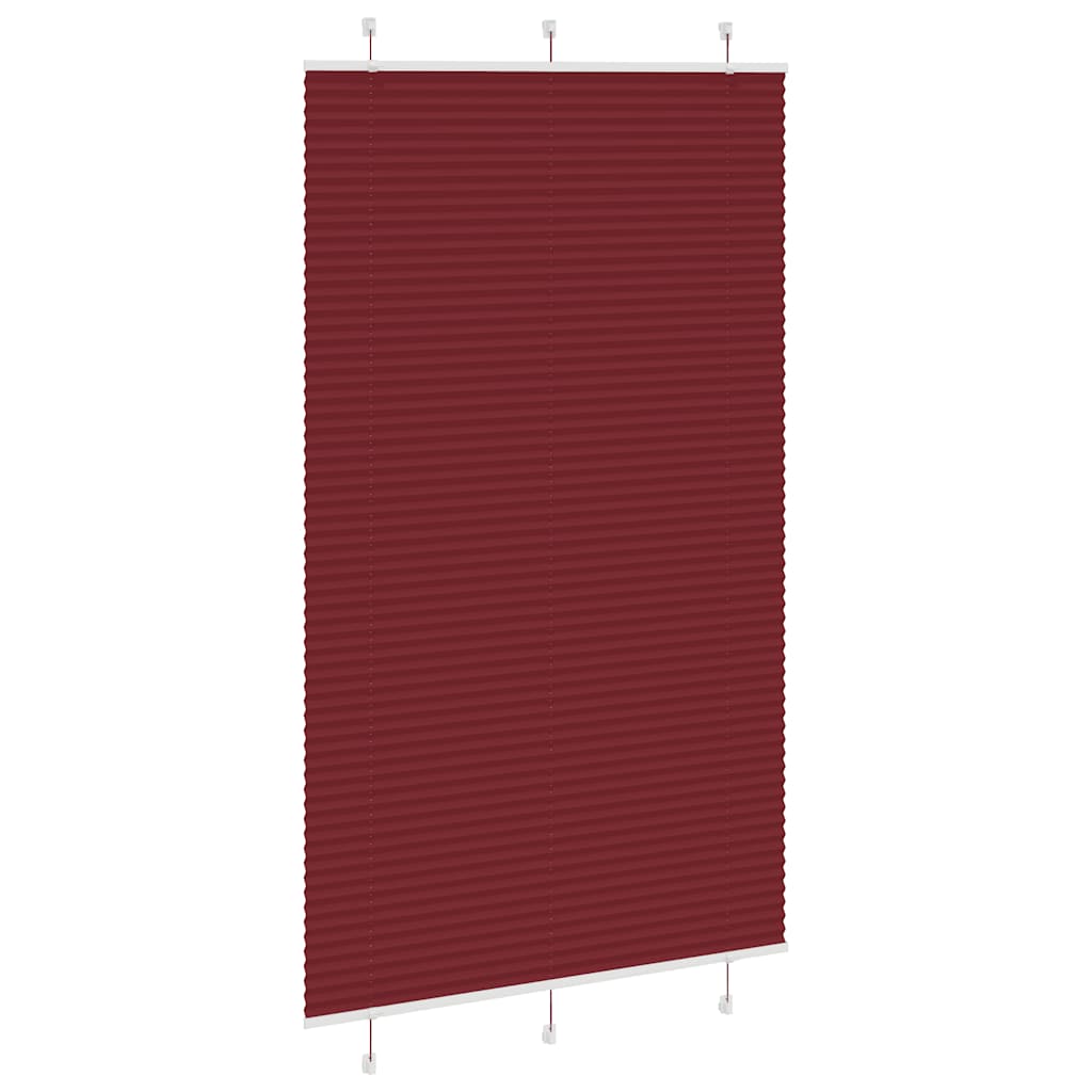 Plissé rolgordijn 120x200cm stofbreedte 119,4cm bordeauxrood is nu te koop bij PeponiXL, paradijselijk wonen!