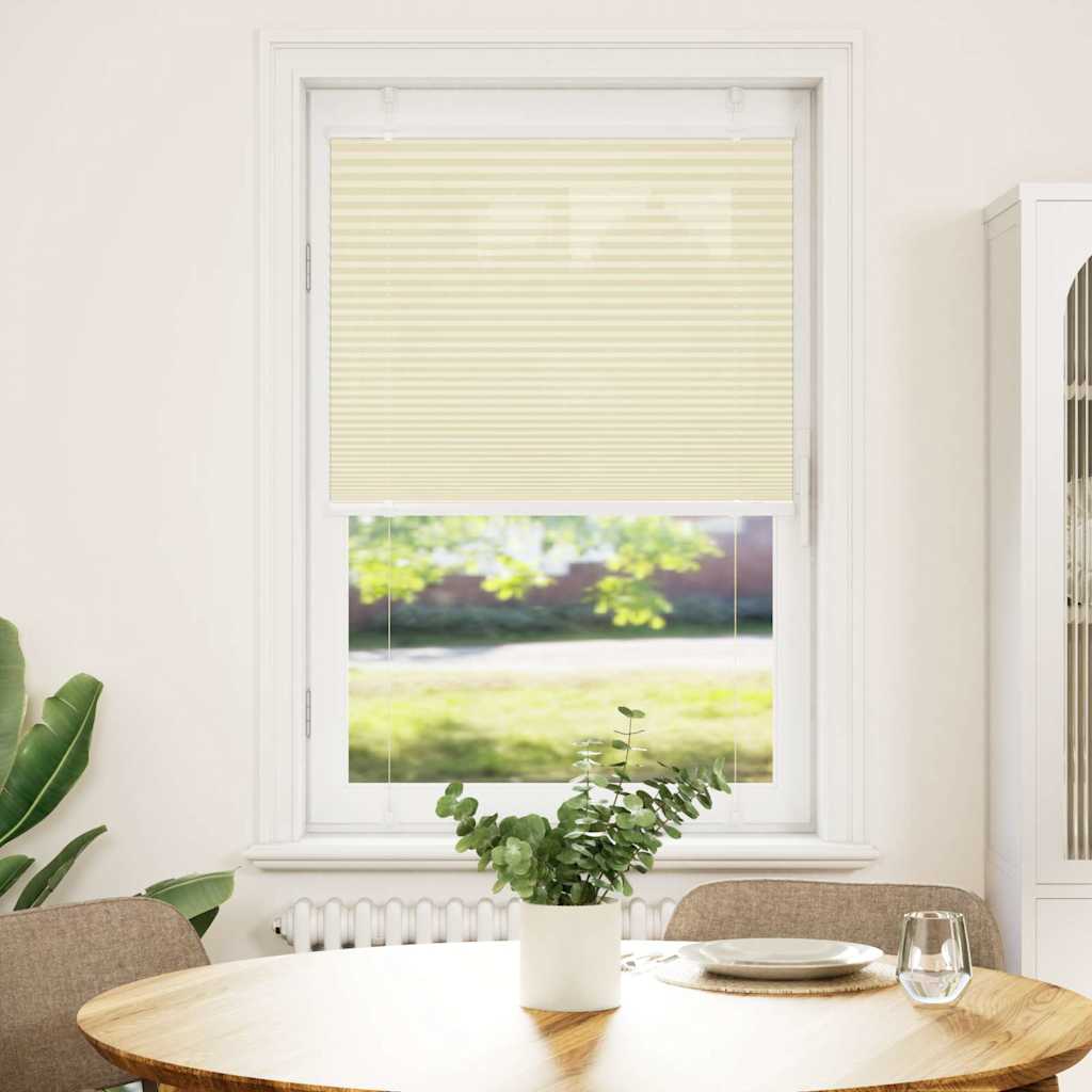 Plissé rolgordijn 70x100 cm stofbreedte 69,4 cm polyester crème is nu te koop bij PeponiXL, paradijselijk wonen!