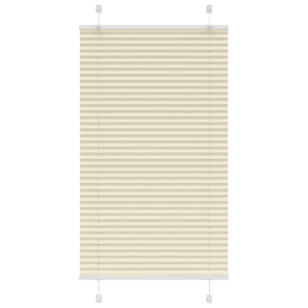 Plissé rolgordijn 75x100 cm stofbreedte 74,4 cm polyester crème is nu te koop bij PeponiXL, paradijselijk wonen!