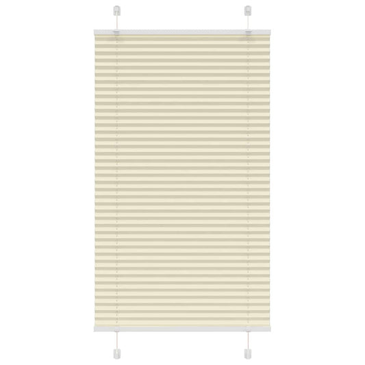 Plissé rolgordijn 75x100 cm stofbreedte 74,4 cm polyester crème is nu te koop bij PeponiXL, paradijselijk wonen!