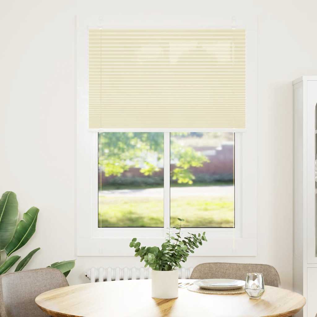 Plissé rolgordijn 100x100 cm stofbreedte 99,4cm polyester crème is nu te koop bij PeponiXL, paradijselijk wonen!