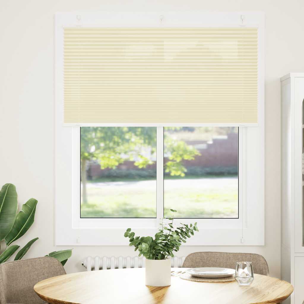 Plissé rolgordijn 120x100cm stofbreedte 119,4cm polyester crème is nu te koop bij PeponiXL, paradijselijk wonen!