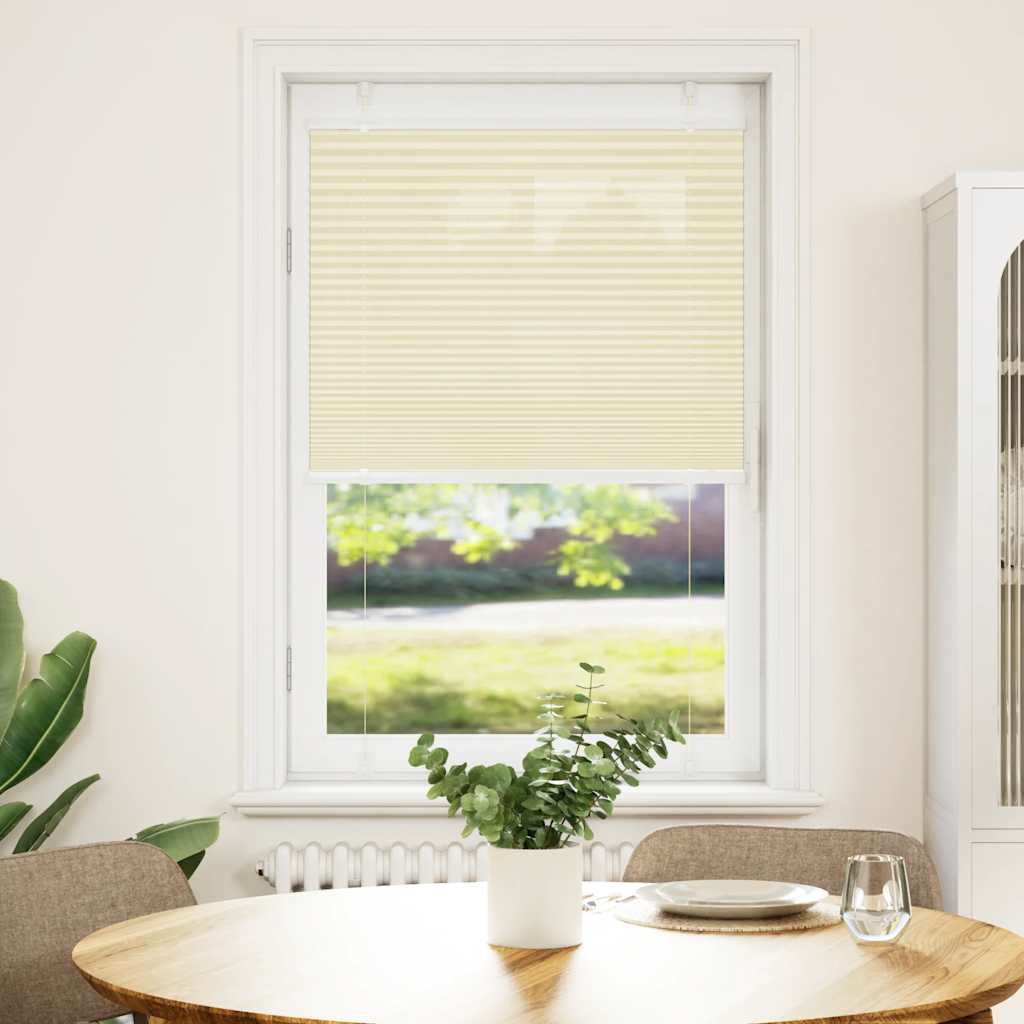 Plissé rolgordijn 70x150 cm stofbreedte 69,4 cm polyester crème is nu te koop bij PeponiXL, paradijselijk wonen!