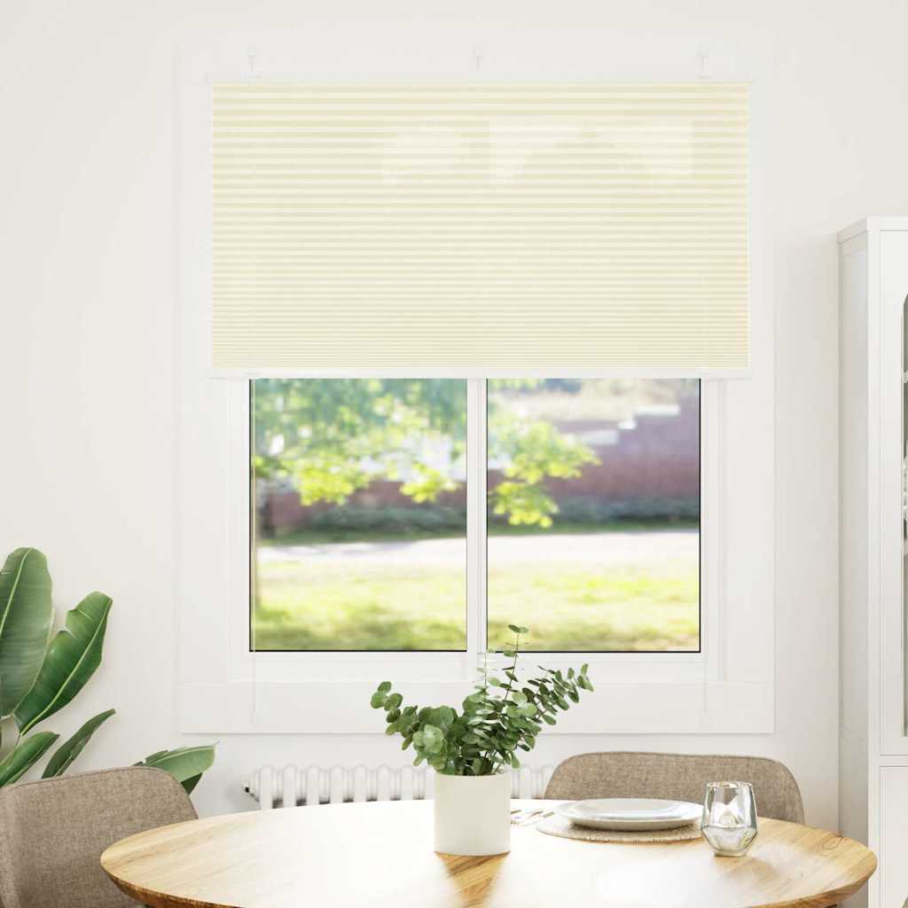 Plissé rolgordijn 110x150cm stofbreedte 109,4cm polyester crème is nu te koop bij PeponiXL, paradijselijk wonen!