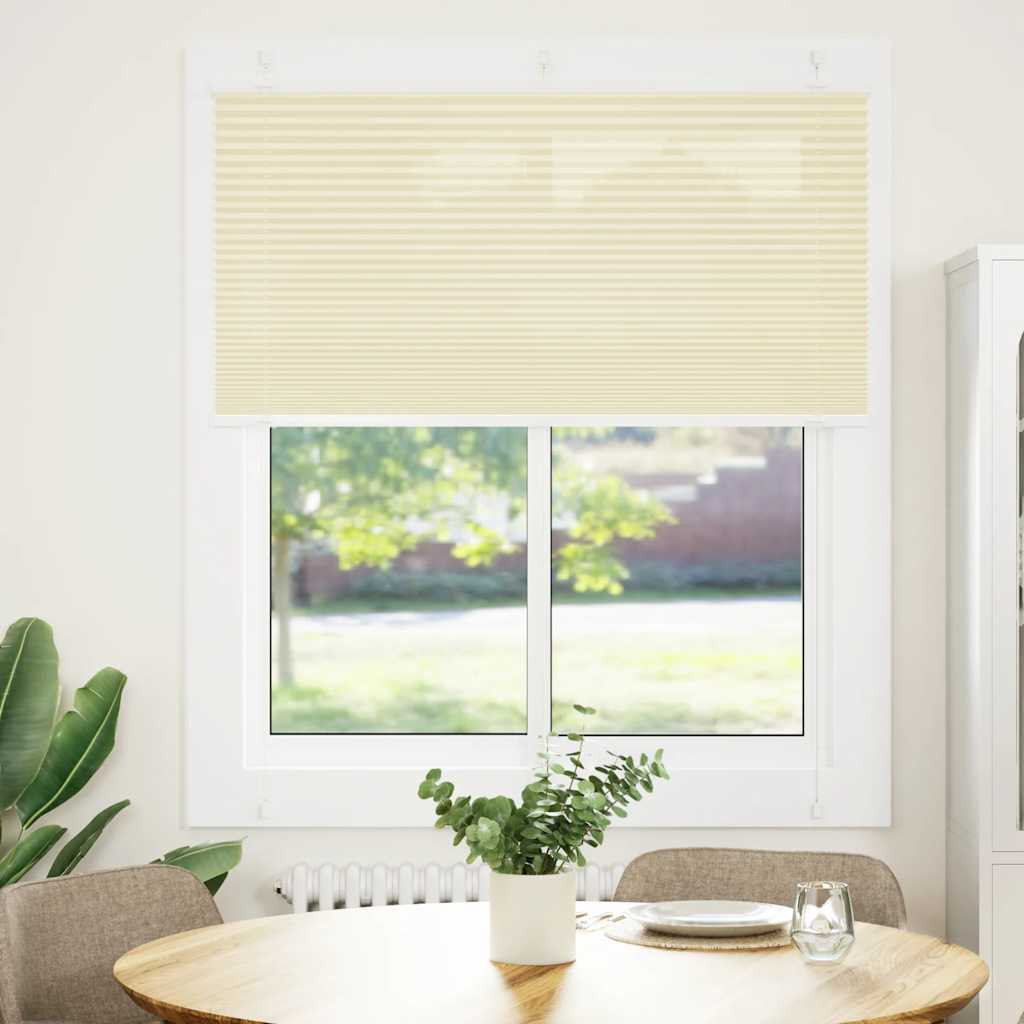 Plissé rolgordijn 115x150cm stofbreedte 114,4cm polyester crème is nu te koop bij PeponiXL, paradijselijk wonen!