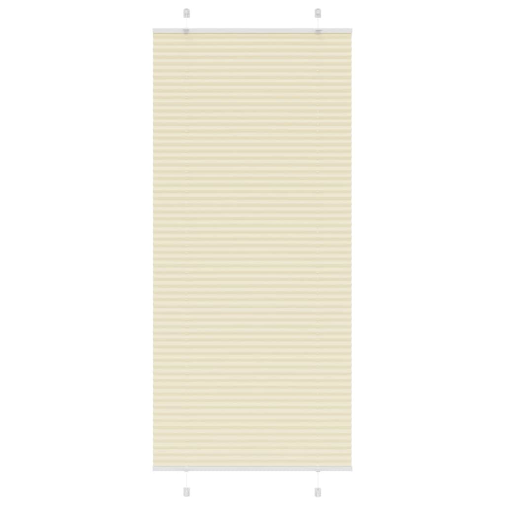 Plissé rolgordijn 90x200 cm stofbreedte 89,4 cm polyester crème is nu te koop bij PeponiXL, paradijselijk wonen!