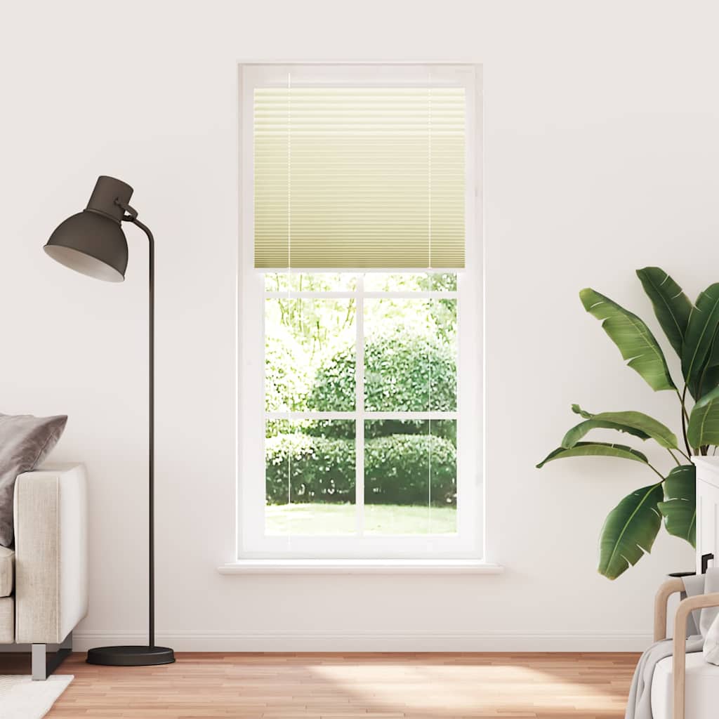 Plissé rolgordijn 90x200 cm stofbreedte 89,4 cm polyester crème is nu te koop bij PeponiXL, paradijselijk wonen!