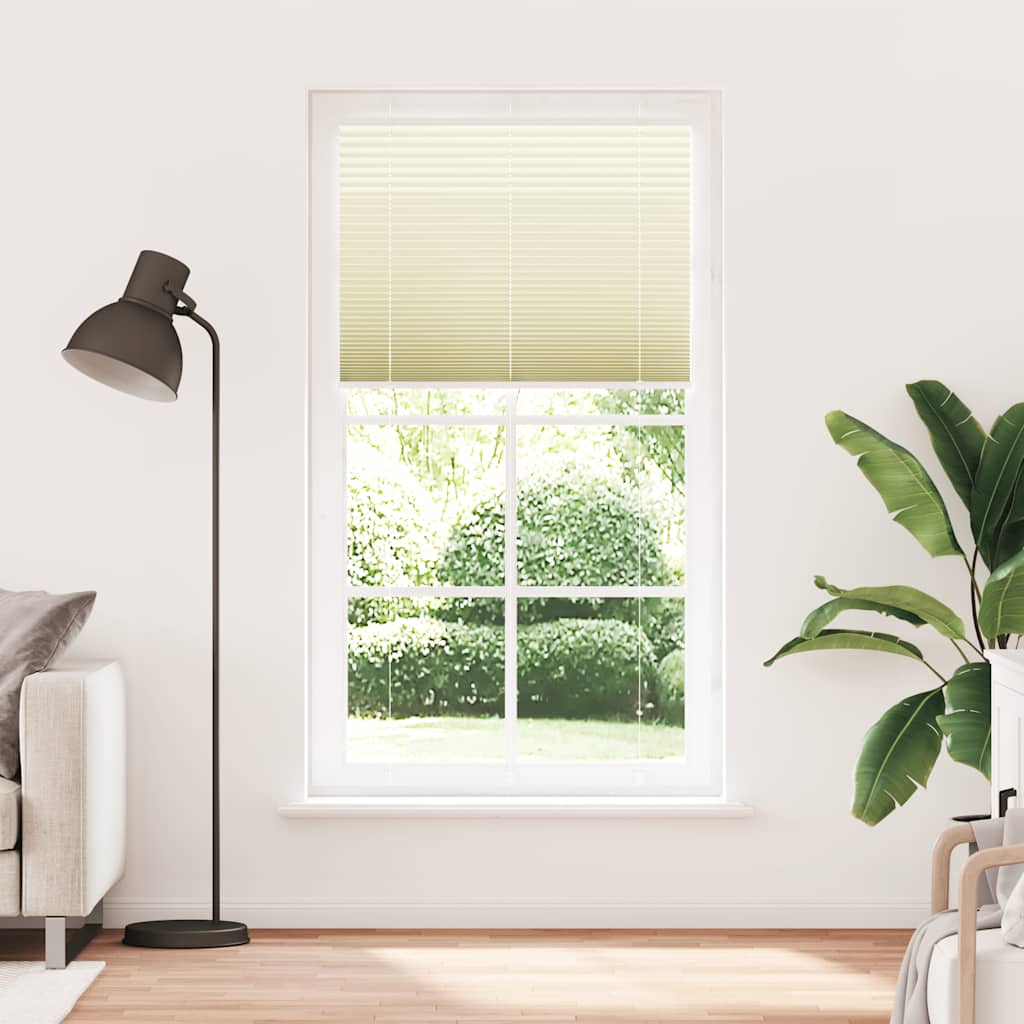 Plissé rolgordijn 105x200cm stofbreedte 104,4cm polyester crème is nu te koop bij PeponiXL, paradijselijk wonen!