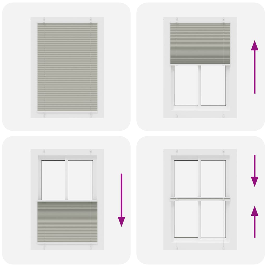 Plissé rolgordijn 100x100 cm stofbreedte 99,4 cm polyester is nu te koop bij PeponiXL, paradijselijk wonen!