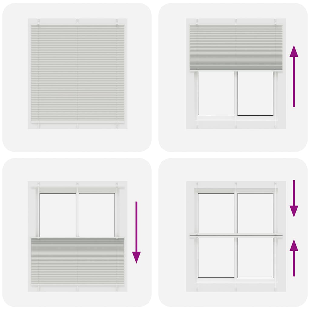 Plissé rolgordijn 115x100 cm stofbreedte 114,4 cm polyester is nu te koop bij PeponiXL, paradijselijk wonen!