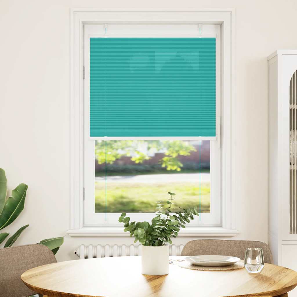 Plissé rolgordijn 70x100 cm stofbreedte 69,4 cm petrol groen is nu te koop bij PeponiXL, paradijselijk wonen!