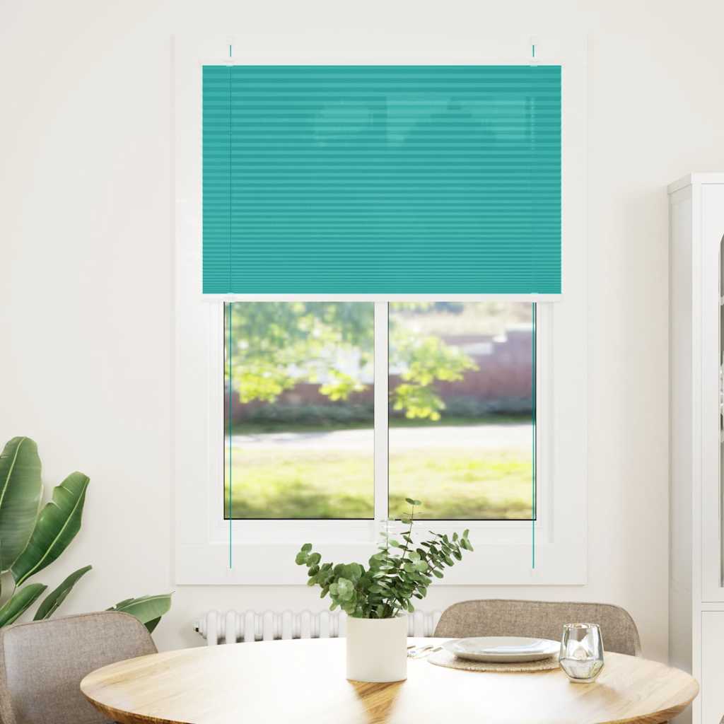 Plissé rolgordijn 90x100 cm stofbreedte 89,4 cm petrol groen is nu te koop bij PeponiXL, paradijselijk wonen!