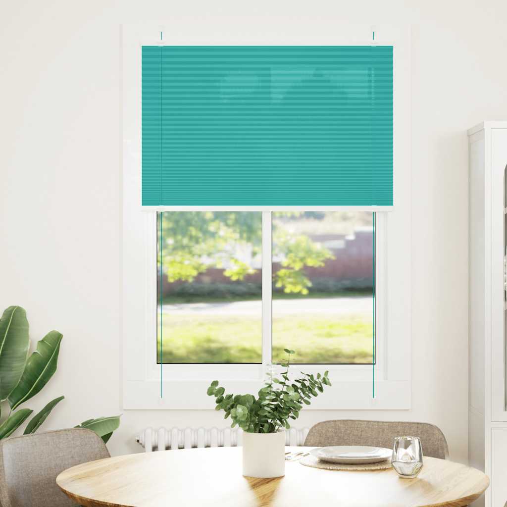 Plissé rolgordijn 95x100 cm stofbreedte 94,4 cm petrol groen is nu te koop bij PeponiXL, paradijselijk wonen!