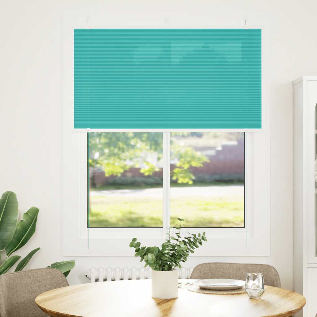Plissé rolgordijn 105x100 cm stofbreedte 104,4cm petrol groen is nu te koop bij PeponiXL, paradijselijk wonen!