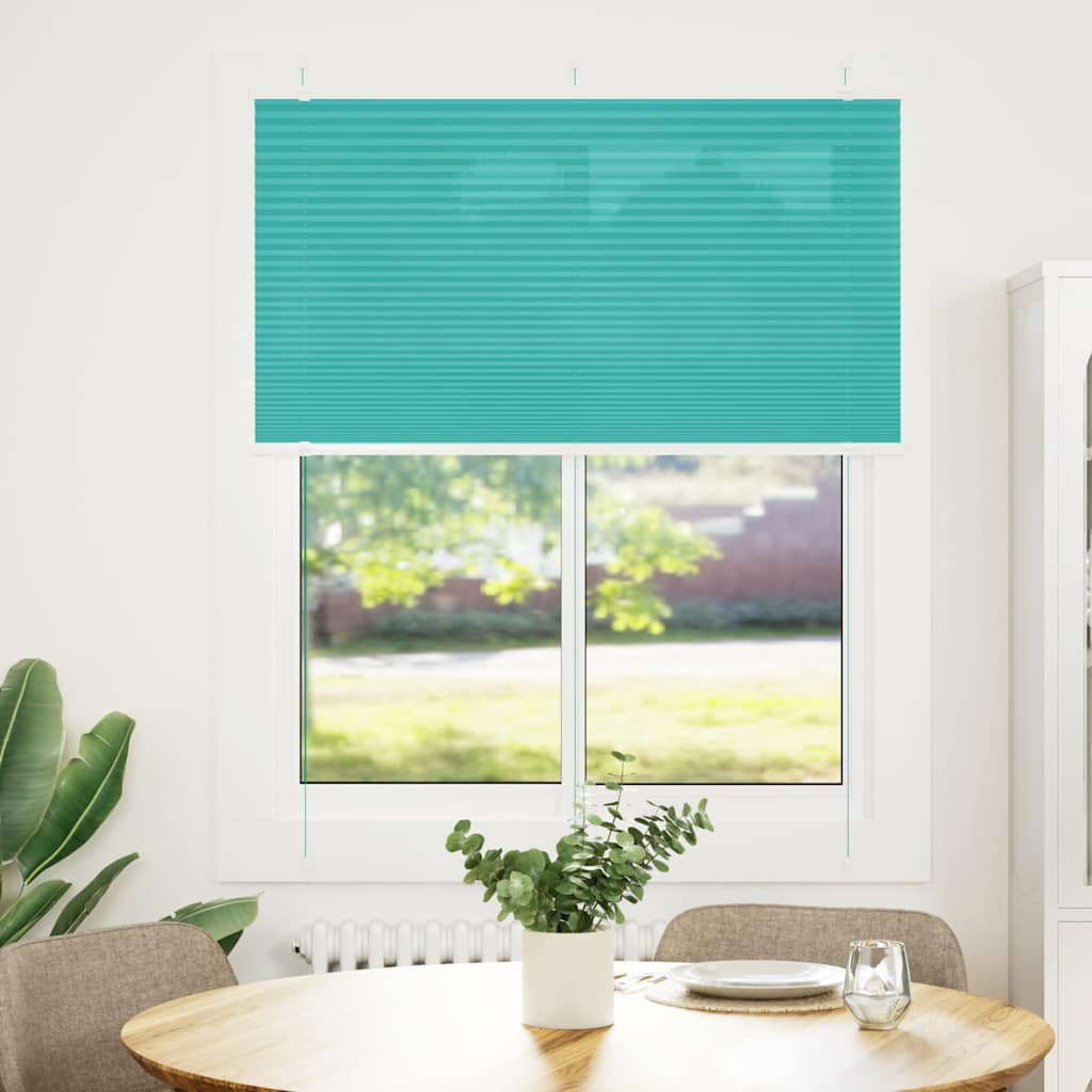 Plissé rolgordijn 110x100 cm stofbreedte 109,4cm petrol groen is nu te koop bij PeponiXL, paradijselijk wonen!