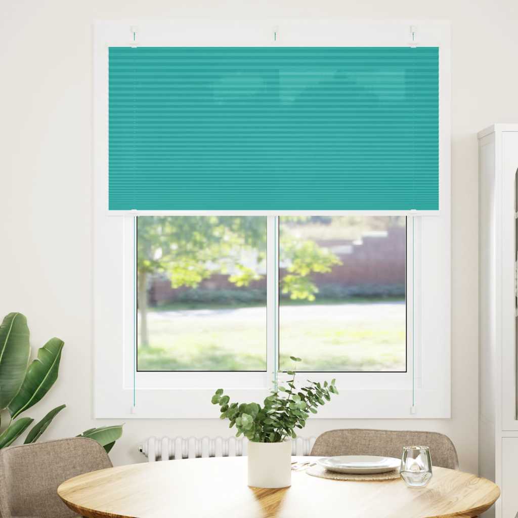 Plissé rolgordijn 115x100cm stofbreedte 114,4cm petrol groen is nu te koop bij PeponiXL, paradijselijk wonen!