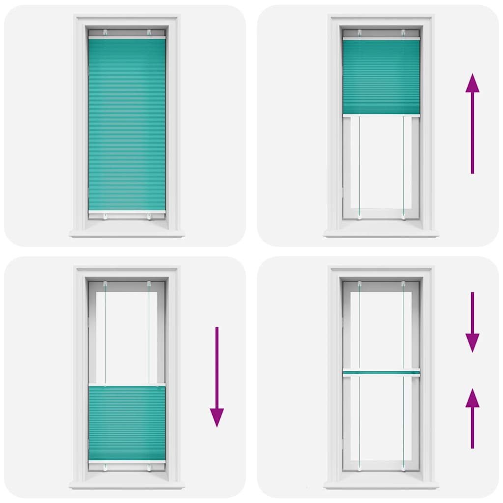 Plissé rolgordijn 65x150 cm stofbreedte 64,4 cm petrol groen is nu te koop bij PeponiXL, paradijselijk wonen!