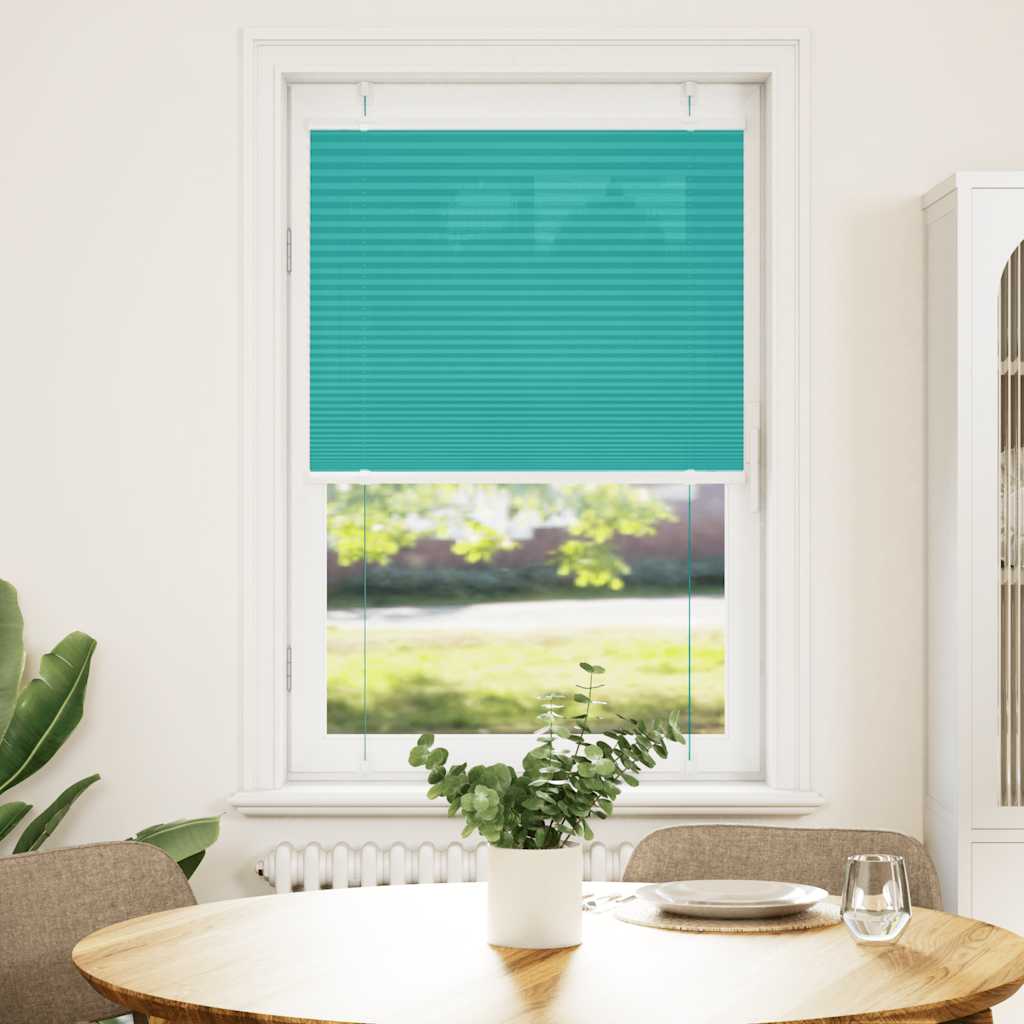 Plissé rolgordijn 75x150 cm stofbreedte 74,4 cm petrol groen is nu te koop bij PeponiXL, paradijselijk wonen!
