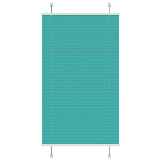 Plissé rolgordijn 80x150 cm stofbreedte 79,4 cm petrol groen is nu te koop bij PeponiXL, paradijselijk wonen!