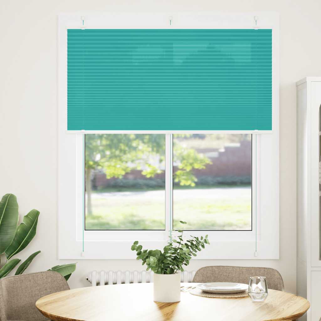 Plissé rolgordijn 120x150cm stofbreedte 119,4cm petrol groen is nu te koop bij PeponiXL, paradijselijk wonen!