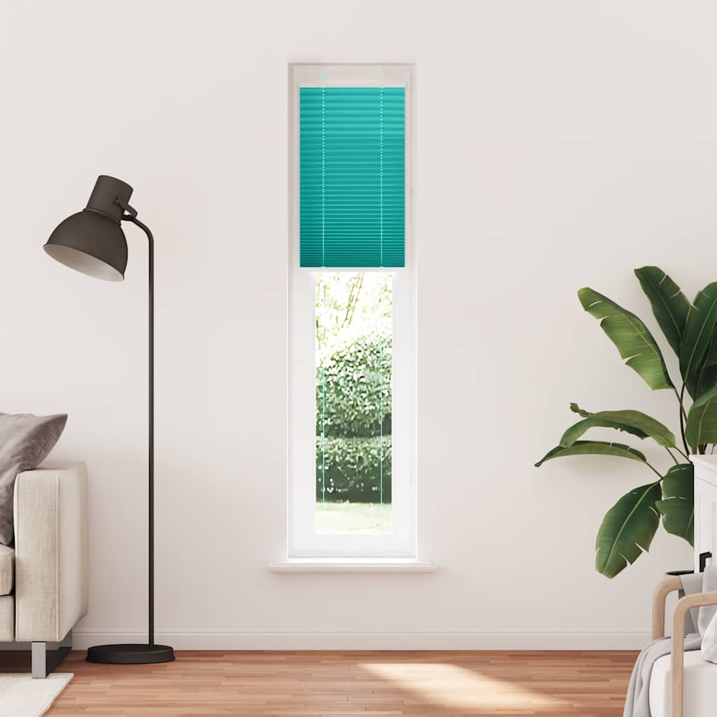 Plissé rolgordijn 50x200 cm stofbreedte 49,4 cm petrol groen is nu te koop bij PeponiXL, paradijselijk wonen!