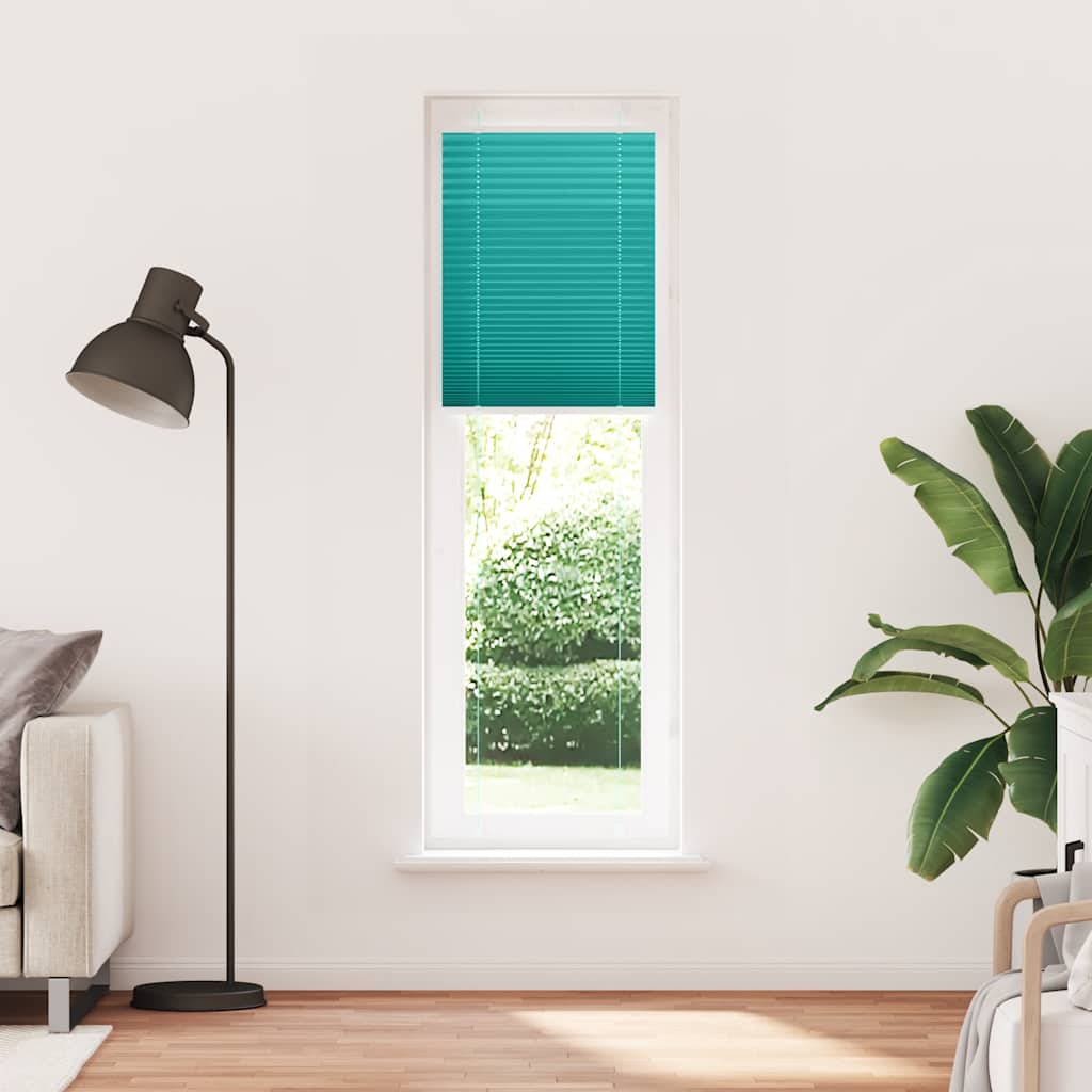 Plissé rolgordijn 65x200 cm stofbreedte 64,4 cm petrol groen is nu te koop bij PeponiXL, paradijselijk wonen!