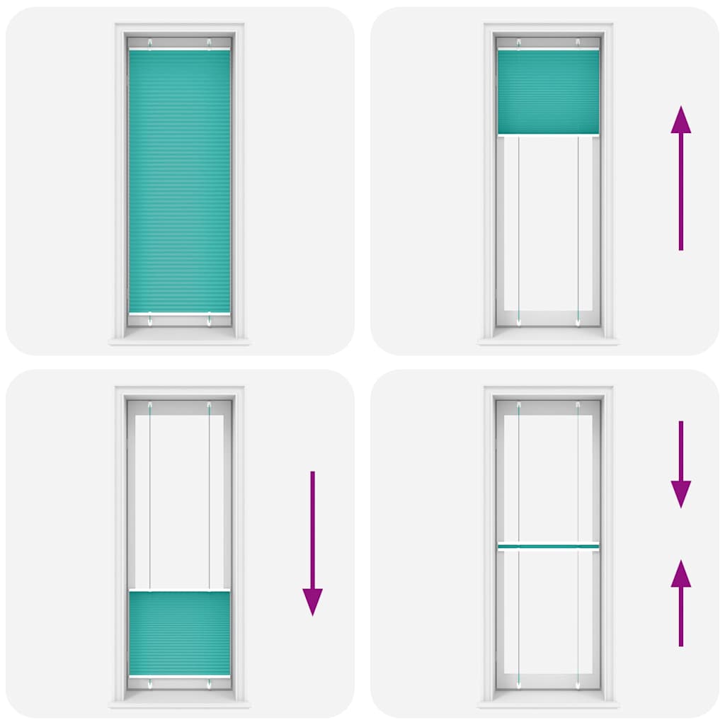 Plissé rolgordijn 70x200 cm stofbreedte 69,4 cm petrol groen is nu te koop bij PeponiXL, paradijselijk wonen!