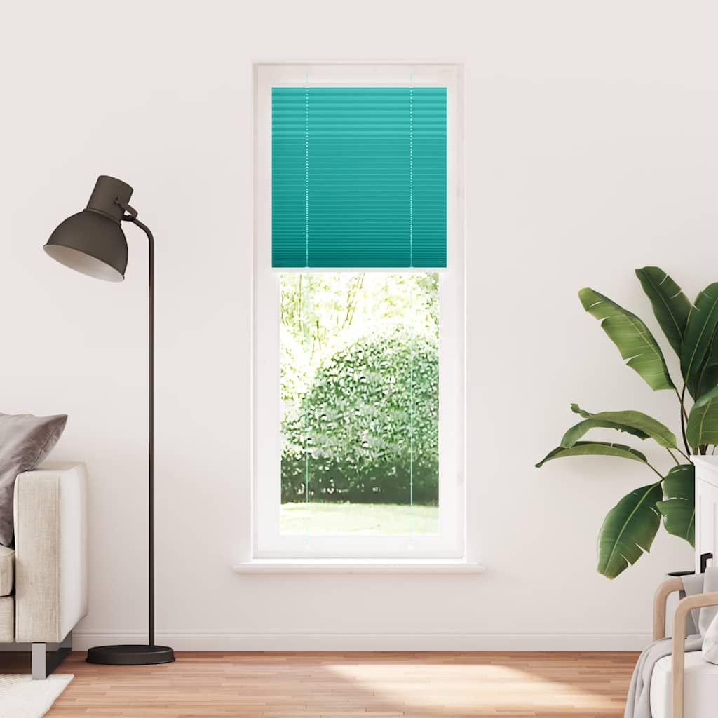 Plissé rolgordijn 75x200 cm stofbreedte 74,4 cm petrol groen is nu te koop bij PeponiXL, paradijselijk wonen!
