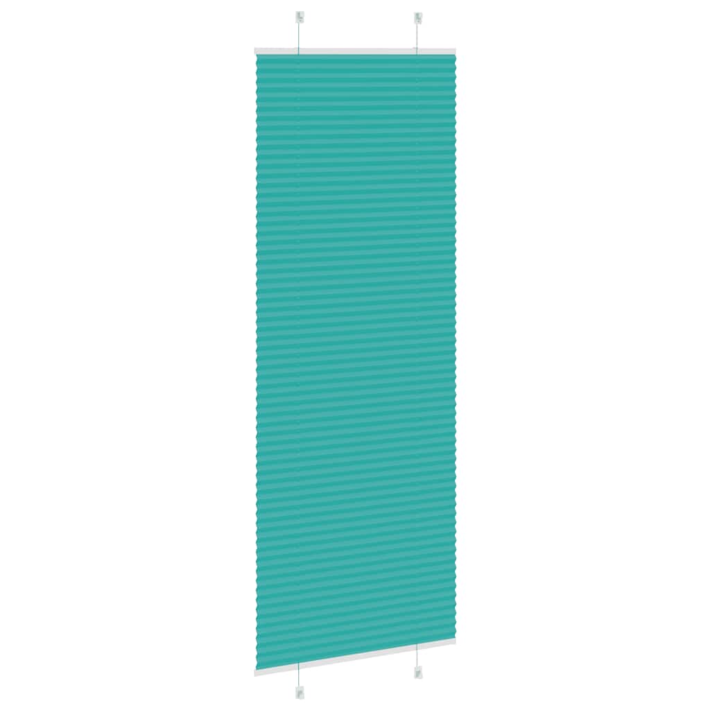 Plissé rolgordijn 75x200 cm stofbreedte 74,4 cm petrol groen is nu te koop bij PeponiXL, paradijselijk wonen!
