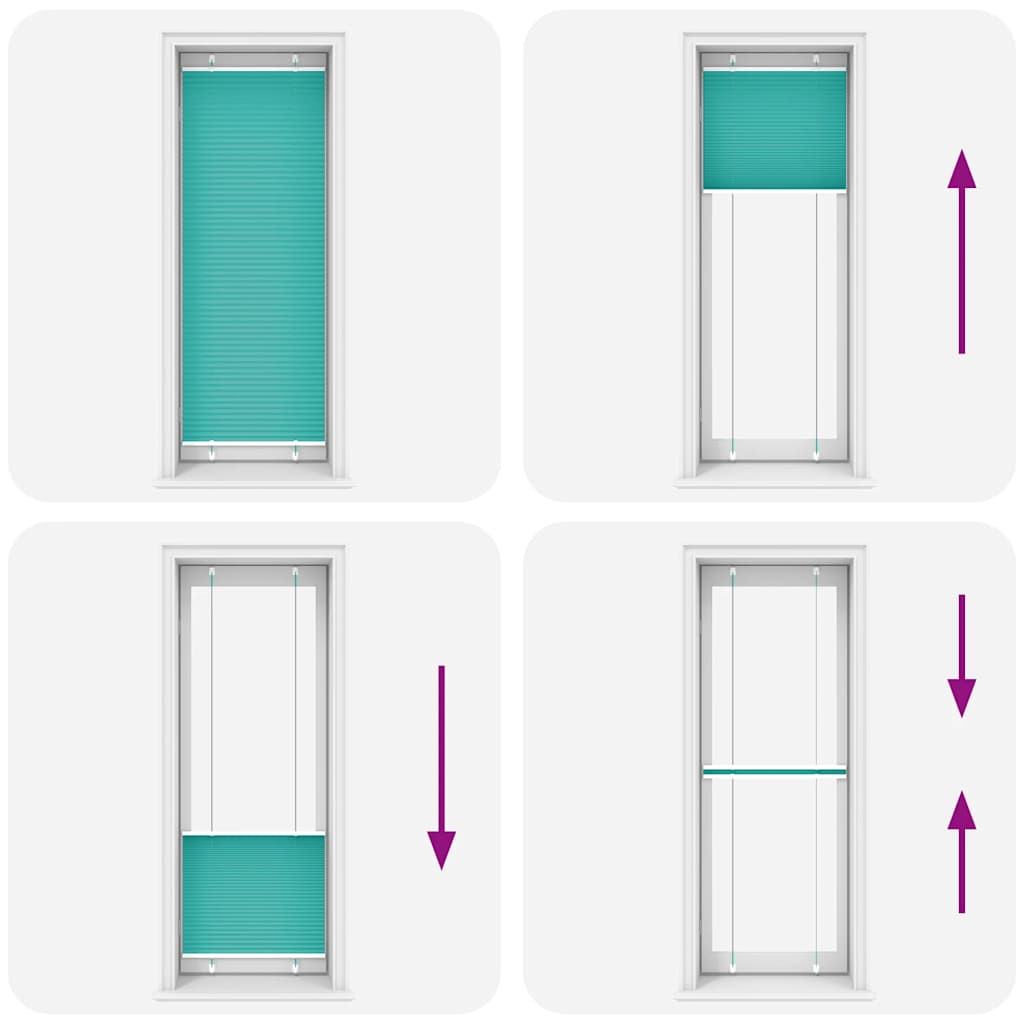 Plissé rolgordijn 80x200 cm stofbreedte 79,4 cm petrol groen is nu te koop bij PeponiXL, paradijselijk wonen!