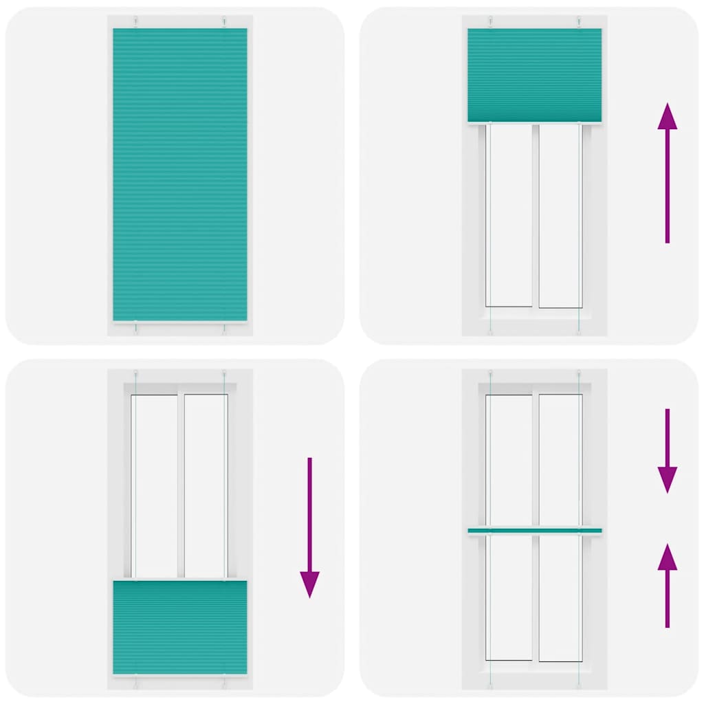 Plissé rolgordijn 90x200 cm stofbreedte 89,4 cm petrol groen is nu te koop bij PeponiXL, paradijselijk wonen!