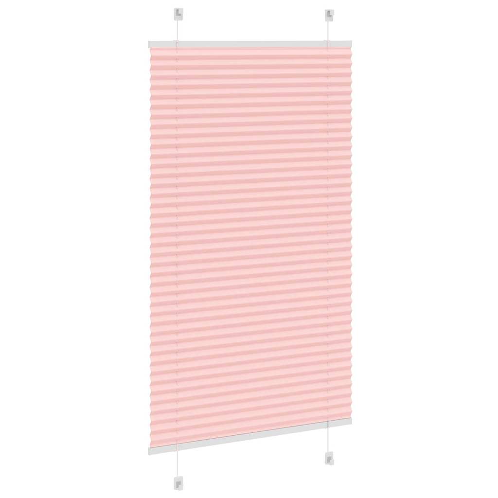 Plissé rolgordijn 75x100 cm stofbreedte 74,4 cm polyester roze is nu te koop bij PeponiXL, paradijselijk wonen!