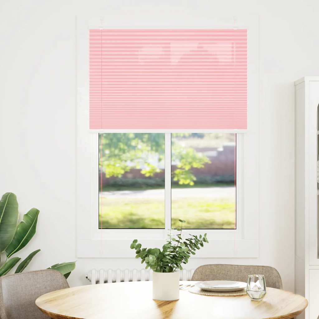 Plissé rolgordijn 95x100 cm stofbreedte 94,4 cm polyester roze is nu te koop bij PeponiXL, paradijselijk wonen!