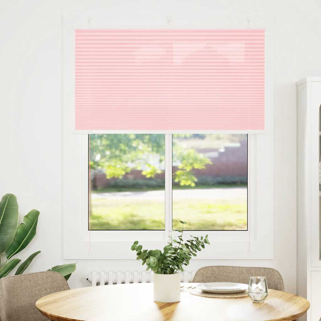 Plissé rolgordijn 105x100cm stofbreedte 104,4cm polyester roze is nu te koop bij PeponiXL, paradijselijk wonen!