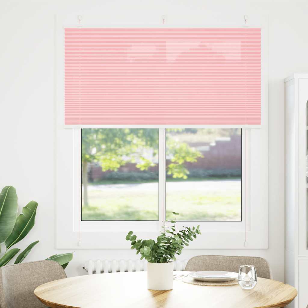 Plissé rolgordijn 120x100cm stofbreedte 119,4cm polyester roze is nu te koop bij PeponiXL, paradijselijk wonen!