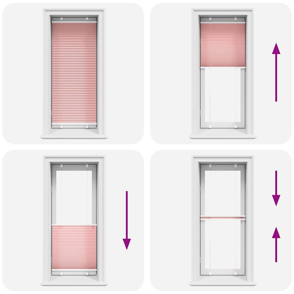 Plissé rolgordijn 60x150 cm stofbreedte 59,4 cm polyester roze is nu te koop bij PeponiXL, paradijselijk wonen!