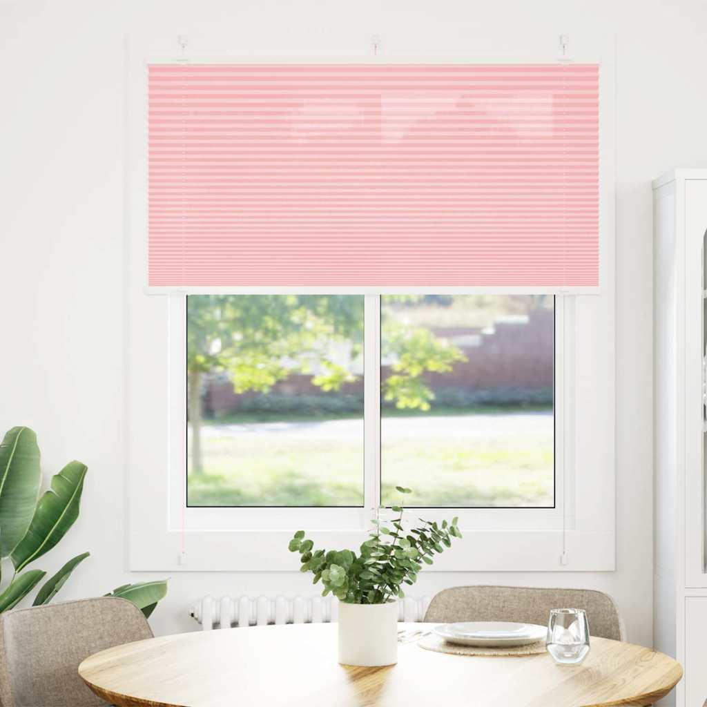 Plissé rolgordijn 120x150cm stofbreedte 119,4cm polyester roze is nu te koop bij PeponiXL, paradijselijk wonen!