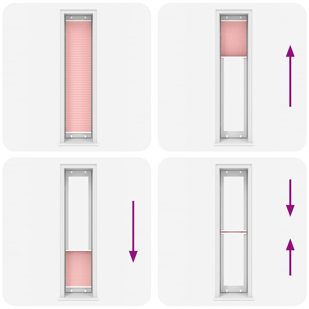 Plissé rolgordijn 50x200 cm stofbreedte 49,4 cm polyester roze is nu te koop bij PeponiXL, paradijselijk wonen!