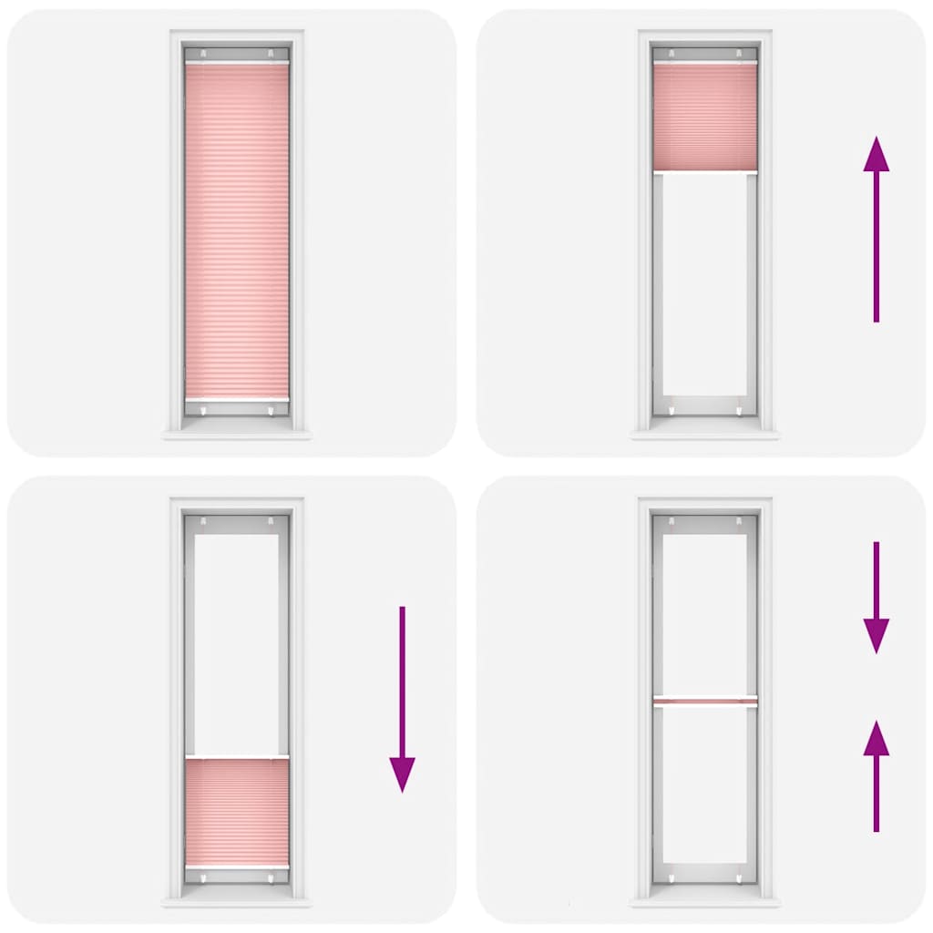 Plissé rolgordijn 60x200 cm stofbreedte 59,4 cm polyester roze is nu te koop bij PeponiXL, paradijselijk wonen!