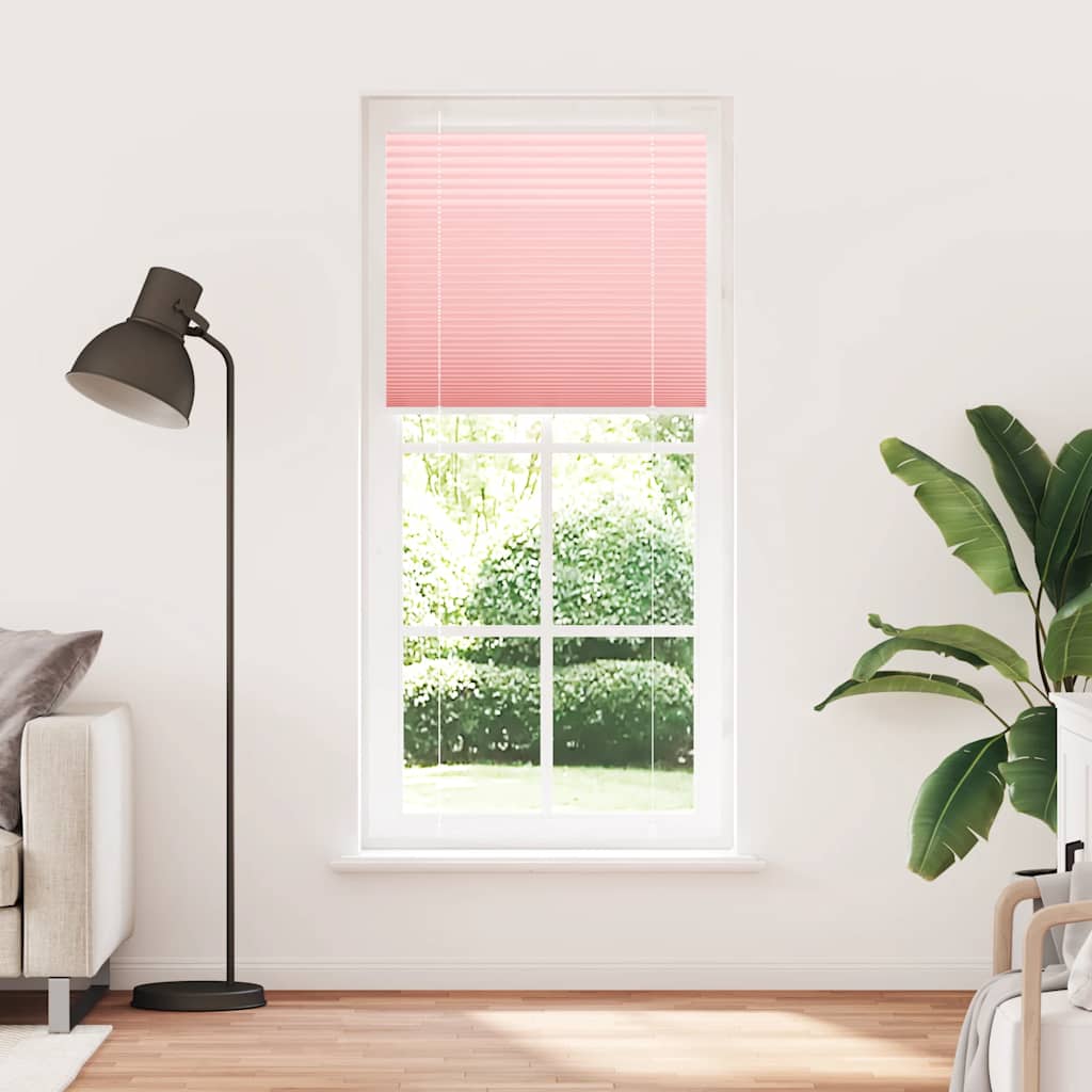 Plissé rolgordijn 95x200 cm stofbreedte 94,4 cm polyester roze is nu te koop bij PeponiXL, paradijselijk wonen!