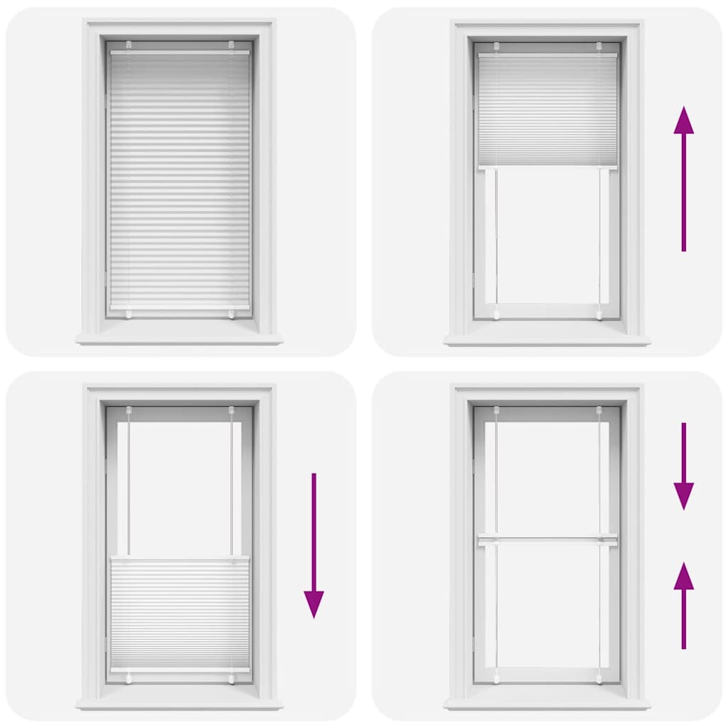 Plissé rolgordijn 80x100 cm stofbreedte 79,4 cm polyester wit is nu te koop bij PeponiXL, paradijselijk wonen!