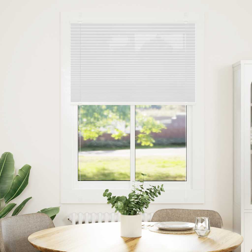 Plissé rolgordijn 85x100 cm stofbreedte 84,4 cm polyester wit is nu te koop bij PeponiXL, paradijselijk wonen!