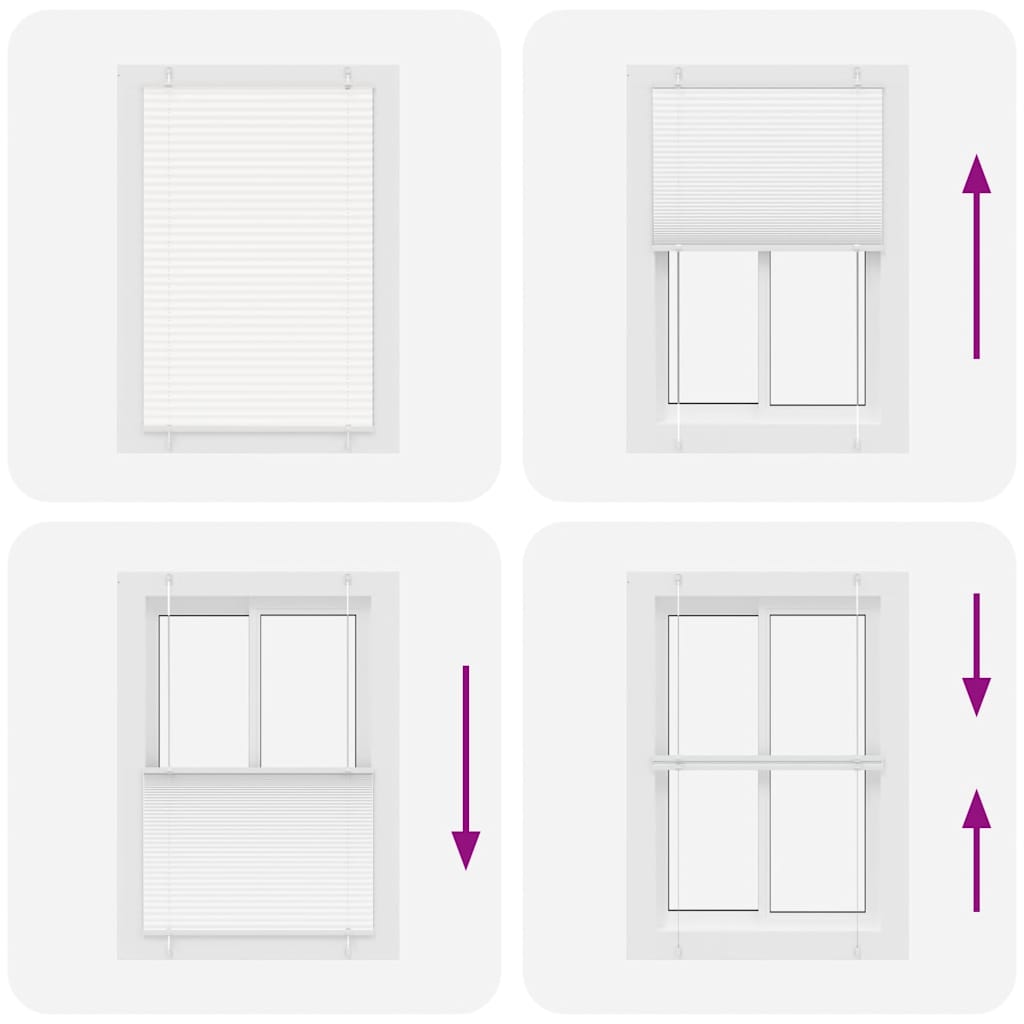 Plissé rolgordijn 100x100 cm stofbreedte 99,4cm polyester wit is nu te koop bij PeponiXL, paradijselijk wonen!