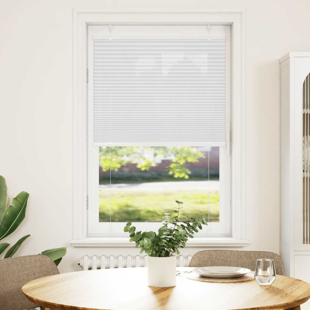 Plissé rolgordijn 80x150 cm stofbreedte 79,4 cm polyester wit is nu te koop bij PeponiXL, paradijselijk wonen!