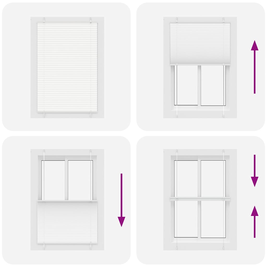 Plissé rolgordijn 90x150 cm stofbreedte 89,4 cm polyester wit is nu te koop bij PeponiXL, paradijselijk wonen!