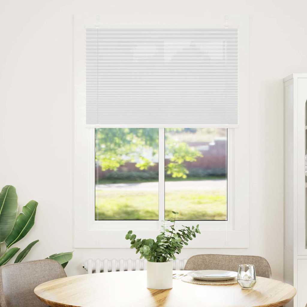 Plissé rolgordijn 100x150 cm stofbreedte 99,4cm polyester wit is nu te koop bij PeponiXL, paradijselijk wonen!