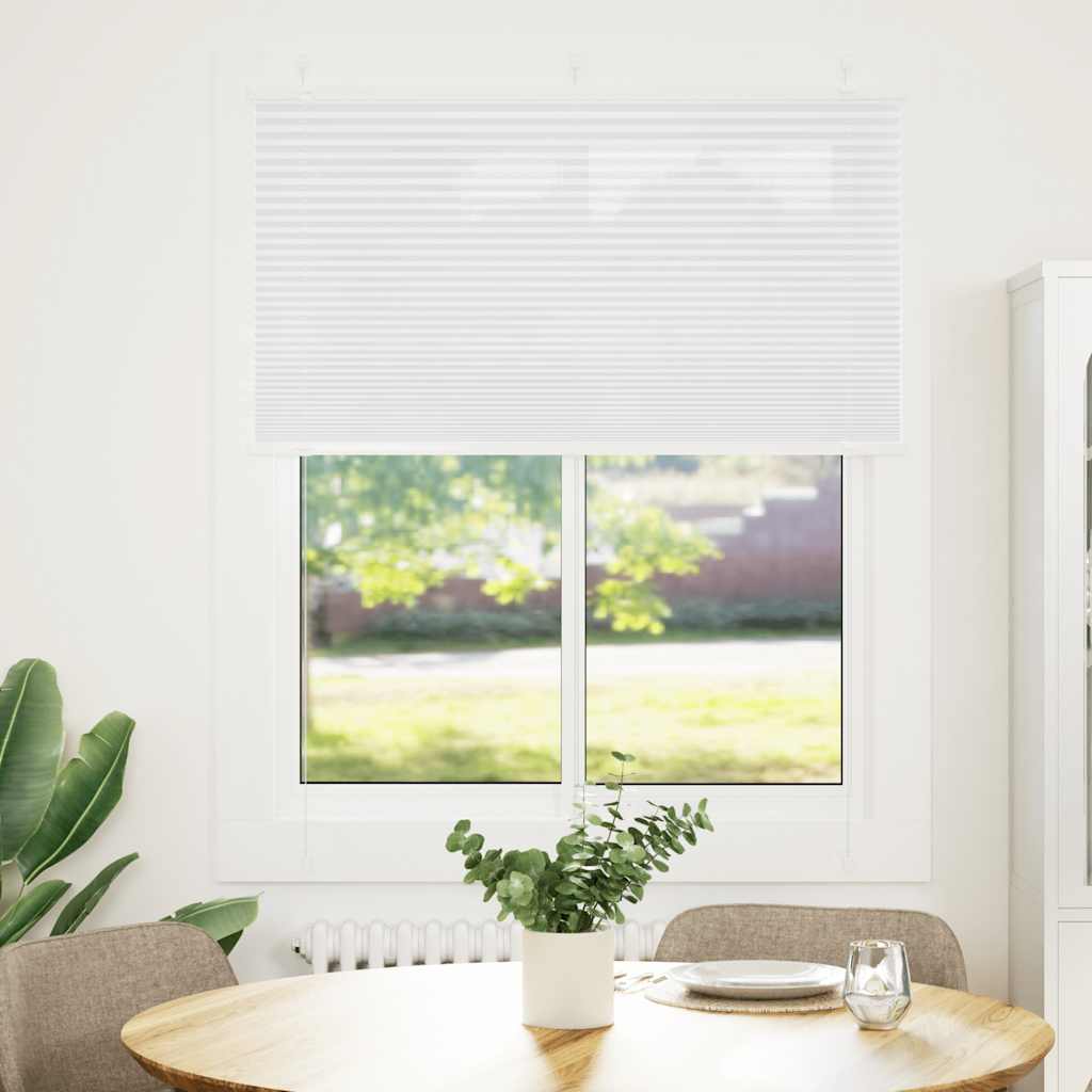 Plissé rolgordijn 110x150 cm stofbreedte 109,4cm polyester wit is nu te koop bij PeponiXL, paradijselijk wonen!