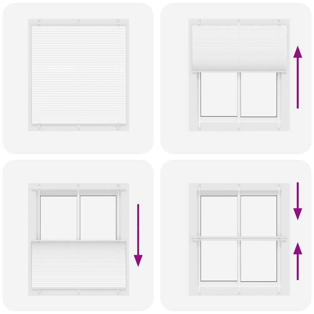 Plissé rolgordijn 115x150 cm stofbreedte 114,4cm polyester wit is nu te koop bij PeponiXL, paradijselijk wonen!