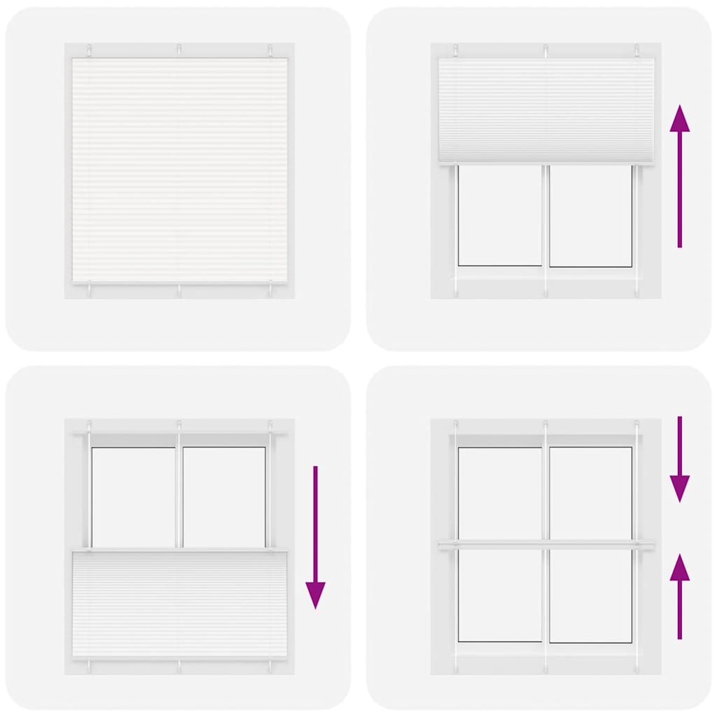 Plissé rolgordijn 120x150 cm stofbreedte 119,4cm polyester wit is nu te koop bij PeponiXL, paradijselijk wonen!